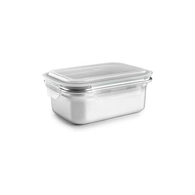 IBILI Keepklin rektangulär lunchlåda 800 ml, rostfritt stål, mikrovågsugnssäker, lufttätt lock IBILI Keepklin rektangulär lunchlåda 800 ml, rostfritt stål, mikrovågsugnssäker, lufttätt lock