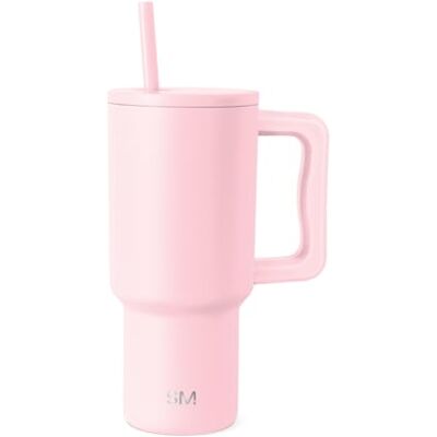 Simple Modern 30 ml trek tumlare med handtag och sugrör isolerad vattenflaska i rostfritt stål isolerad kaffekopp resemugg gåvor för kvinnor Trek Collection 890 ml Blush Simple Modern 30 ml trek tumlare med handtag och sugrör isolerad vattenflaska i rostfritt stål isolerad kaffekopp resemugg gåvor för kvinnor Trek Collection 890 ml Blush