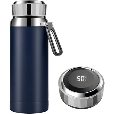 Homealexa 800 ml termosflaska, vakuumisolerad mugg, drickflaska i 304 rostfritt stål, LED-pekskärm temperaturvisning, termoskanna, vattenflaska, perfekt för hem, kontor, resor, sport (blå) Homealexa 800 ml termosflaska, vakuumisolerad mugg, drickflaska i 304 rostfritt stål, LED-pekskärm temperaturvisning, termoskanna, vattenflaska, perfekt för hem, kontor, resor, sport (blå)