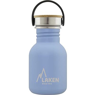 LAKEN stainless simbi bhodhoro nesimbi uye bamboo uye yakakura muromo 350ml, bhuruu LAKEN stainless simbi bhodhoro nesimbi uye bamboo uye yakakura muromo 350ml, bhuruu