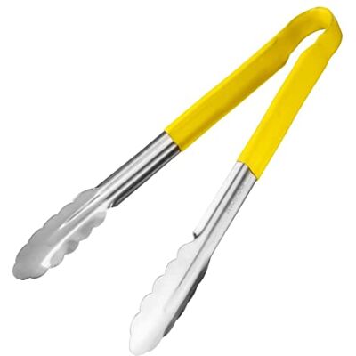 Hygiplas Vogue Färgkodade gula serveringstänger 30 cm rostfritt stål livsmedelsberedning Hygiplas Vogue Färgkodade gula serveringstänger 30 cm rostfritt stål livsmedelsberedning