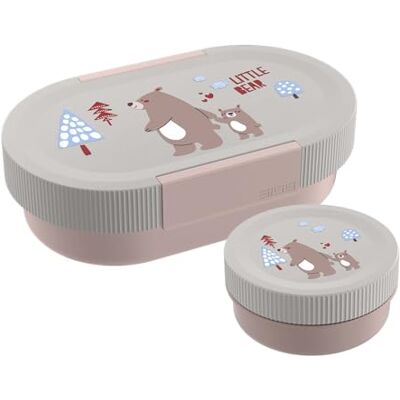 Sigg Lunchlåda set för barn – Lumo Bear Family – matlåda med extra burk – fjäderlätt brödlåda regnbåge – 2-i-1 – BPA-fri – 0,8 l Sigg Lunchlåda set för barn – Lumo Bear Family – matlåda med extra burk – fjäderlätt brödlåda regnbåge – 2-i-1 – BPA-fri – 0,8 l