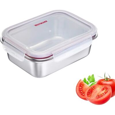 Westmark Stainless Steel Lunchbox, Läcksäker Lunchbox, Mikrovågs- Och Ugnssäker, Bpa-Fri, Bento-Låda För Skola, Arbete Och Dagis, Silver, 600 Ml Westmark Stainless Steel Lunchbox, Läcksäker Lunchbox, Mikrovågs- Och Ugnssäker, Bpa-Fri, Bento-Låda För Skola, Arbete Och Dagis, Silver, 600 Ml