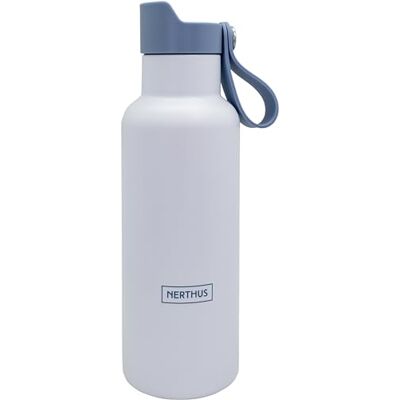 NERTHUS FIH 1263 sportflaska dubbelvägg 500 ml click drink-kork blå rostfritt stål perfekt för sport gym strand NERTHUS FIH 1263 sportflaska dubbelvägg 500 ml click drink-kork blå rostfritt stål perfekt för sport gym strand