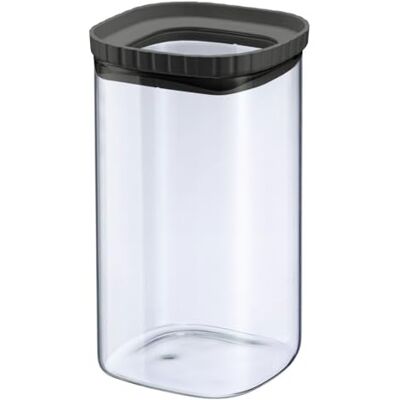 Westmark Glasburk med Silikonlock– Praktisk Förvaringsburk med Täcklock, Idealisk för Förvaring av Pasta, Kryddor, Te, Godis och Mycket Mer, Kvadratisk, Stapelbar – 1500 ml Westmark Glasburk med Silikonlock– Praktisk Förvaringsburk med Täcklock, Idealisk för Förvaring av Pasta, Kryddor, Te, Godis och Mycket Mer, Kvadratisk, Stapelbar – 1500 ml
