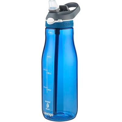 Contigo Cortland vattenflaska med autoseal stor 1 200 ml BPA-fri dricksflaska sportflaska läckagesäker dryckesflaska perfekt för skola, gym, cykel, löpning, vandring Contigo Cortland vattenflaska med autoseal stor 1 200 ml BPA-fri dricksflaska sportflaska läckagesäker dryckesflaska perfekt för skola, gym, cykel, löpning, vandring