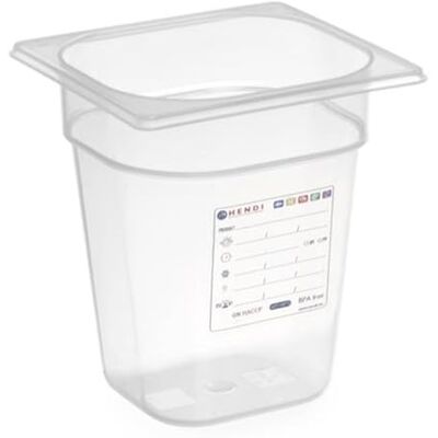 HENDI Gastronorm Behållare 1/6, 1L, 65mm Höjd HENDI Gastronorm Behållare 1/6, 1L, 65mm Höjd