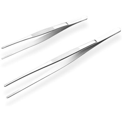 Kiperline Grillpincett, kökspincett, Pincettes de Cuisine, 304 rostfritt stål, diskmaskinssäker, köttpincett, stekpincett (20 cm/30 cm), silver, rak Kiperline Grillpincett, kökspincett, Pincettes de Cuisine, 304 rostfritt stål, diskmaskinssäker, köttpincett, stekpincett (20 cm/30 cm), silver, rak