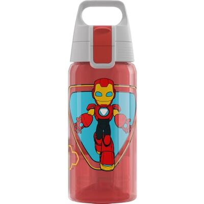 Sigg Vattenflaska för barn – Viva One Marvel – Iron Man – lämplig för kolsyrade drycker – läckagesäker – diskmaskinssäker – BPA-fri – sport och skola – röd – 0,5 l Sigg Vattenflaska för barn – Viva One Marvel – Iron Man – lämplig för kolsyrade drycker – läckagesäker – diskmaskinssäker – BPA-fri – sport och skola – röd – 0,5 l