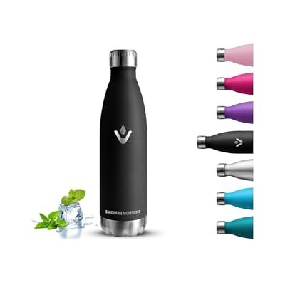 Grsta Termisk vattenflaska, 500 ml, vattenflaska i rostfritt stål, vattenflaska, BPA-fri, skolflaska, läckagefri, liten flaska, 18/8 rostfritt stål, reseflaskor, camping, svart Grsta Termisk vattenflaska, 500 ml, vattenflaska i rostfritt stål, vattenflaska, BPA-fri, skolflaska, läckagefri, liten flaska, 18/8 rostfritt stål, reseflaskor, camping, svart