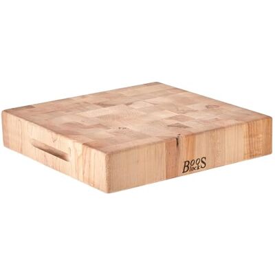 John Boos Boos Block Prep Block Huggkubb i Ändträ Extra Tjock Träskärbräda Skärbräda av Nordamerikansk Hårdlönn Huggkubb Skärbräda 38,1 x 38,1 x 7,6 cm John Boos Boos Block Prep Block Huggkubb i Ändträ Extra Tjock Träskärbräda Skärbräda av Nordamerikansk Hårdlönn Huggkubb Skärbräda 38,1 x 38,1 x 7,6 cm