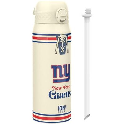 Ion8 NFL New York Giants Sport Vattenflaska Med Avtagbart Sugrör, 750ml/24oz, Läckagesäker Vakuumisolerad Dricksflaska, Lätt Att Öppna, Säker Låsning, Diskmaskinssäker, Flipplock, Metallflaska Ion8 NFL New York Giants Sport Vattenflaska Med Avtagbart Sugrör, 750ml/24oz, Läckagesäker Vakuumisolerad Dricksflaska, Lätt Att Öppna, Säker Låsning, Diskmaskinssäker, Flipplock, Metallflaska