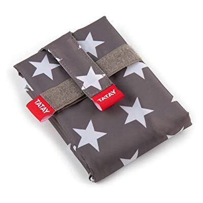 Tatay Återanvändbar Smörgåspåse – Urban Food Textil Baguette Justerbar smörgåshållare med remmar Vattentätt PEVA-foder BPA-fri 72,5 x 0,3 x 44 cm, grå stjärnor Tatay Återanvändbar Smörgåspåse – Urban Food Textil Baguette Justerbar smörgåshållare med remmar Vattentätt PEVA-foder BPA-fri 72,5 x 0,3 x 44 cm, grå stjärnor