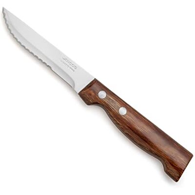 Arcos Table kniv – biffkniv bordskniv – blad nitrum rostfritt stål 110 mm – handhandtag pack-trä färg brun Arcos Table kniv – biffkniv bordskniv – blad nitrum rostfritt stål 110 mm – handhandtag pack-trä färg brun