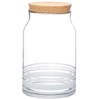 Natural Elements KitchenCraft glas matförvaringsburk, transparent, stor, 4 liter Natural Elements KitchenCraft glas matförvaringsburk, transparent, stor, 4 liter