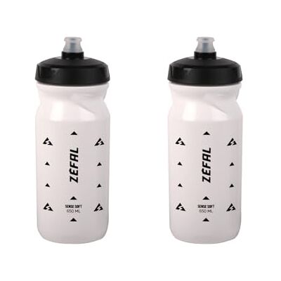 ZEFAL Pack Sense Soft 65 cykel- och VTT-behållare set med två mjuka och luktfria sportflaskor BPA-fri vattenbehållare silikonflaska vit, 2 x 650 ml ZEFAL Pack Sense Soft 65 cykel- och VTT-behållare set med två mjuka och luktfria sportflaskor BPA-fri vattenbehållare silikonflaska vit, 2 x 650 ml