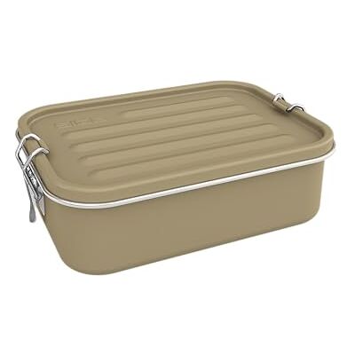 Sigg Ädelstenslåda beige matlåda, läckagesäker matlåda för kontor, skola och utomhus, brödlåda av högkvalitativt 18/8 rostfritt stål för resor Sigg Ädelstenslåda beige matlåda, läckagesäker matlåda för kontor, skola och utomhus, brödlåda av högkvalitativt 18/8 rostfritt stål för resor