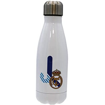 Real Madrid rostfritt stålflaska - Anpassad J - 550 ml - Vit - Vattensflaska Real Madrid rostfritt stålflaska - Anpassad J - 550 ml - Vit - Vattensflaska