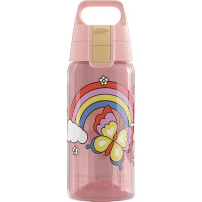 Sigg Vattenflaska för barn – Viva One Rainbow – lämplig för kolsyrade drycker – läckagesäker – diskmaskinssäker – BPA-fri – sport och skola – rosa med regnbåge – 0,5 l Sigg Vattenflaska för barn – Viva One Rainbow – lämplig för kolsyrade drycker – läckagesäker – diskmaskinssäker – BPA-fri – sport och skola – rosa med regnbåge – 0,5 l