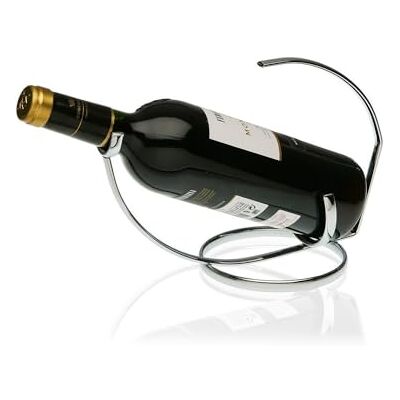 Avilia Vin och sprit flaskhållare organiserare för bar, lätt att rengöra, perfekt som presentidé 10 x 26 x 19 cm, i krommetall, silver Avilia Vin och sprit flaskhållare organiserare för bar, lätt att rengöra, perfekt som presentidé 10 x 26 x 19 cm, i krommetall, silver