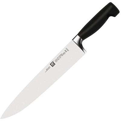 ZWILLING Kockniv, Bladlängd: 26 cm, Långt knivblad, Rostfritt Specialstål med halkfritt handtag, Four Star ZWILLING Kockniv, Bladlängd: 26 cm, Långt knivblad, Rostfritt Specialstål med halkfritt handtag, Four Star