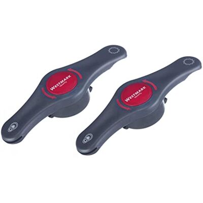 Westmark 2 kombi/multiöppnare, löser upp vakuumet av konservglas, längd: 14,7 cm, propeller, 4 i 1, antracit/röd, 105122E3 Westmark 2 kombi/multiöppnare, löser upp vakuumet av konservglas, längd: 14,7 cm, propeller, 4 i 1, antracit/röd, 105122E3