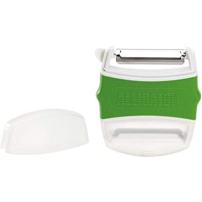 Alligator Duo-sparskalare grönsaksskalare, plast, lime, 8,8 x 7,3 x 2 cm Alligator Duo-sparskalare grönsaksskalare, plast, lime, 8,8 x 7,3 x 2 cm