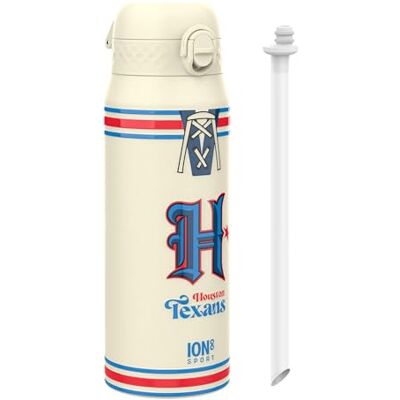 Ion8 NFL Houston Texans Sport Vattenflaska Med Avtagbart Sugrör, 750ml/24oz, Läckagesäker Vakuumisolerad Dricksflaska, Lätt Att Öppna, Säker Låsning, Diskmaskinssäker, Flipplock, Metallflaska Ion8 NFL Houston Texans Sport Vattenflaska Med Avtagbart Sugrör, 750ml/24oz, Läckagesäker Vakuumisolerad Dricksflaska, Lätt Att Öppna, Säker Låsning, Diskmaskinssäker, Flipplock, Metallflaska