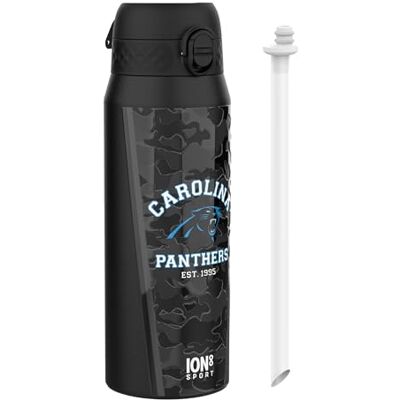 Ion8 NFL Carolina Panthers Sport Vattenflaska Med Avtagbart Sugrör, 750ml/24oz, Läckagesäker Vakuumisolerad Dricksflaska, Lätt Att Öppna, Säker Låsning, Diskmaskinssäker, Flipplock, Metallflaska Ion8 NFL Carolina Panthers Sport Vattenflaska Med Avtagbart Sugrör, 750ml/24oz, Läckagesäker Vakuumisolerad Dricksflaska, Lätt Att Öppna, Säker Låsning, Diskmaskinssäker, Flipplock, Metallflaska