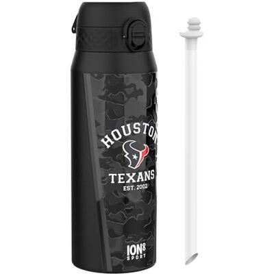 Ion8 NFL Houston Texans Sport Vattenflaska Med Avtagbart Sugrör, 750ml/24oz, Läckagesäker Vakuumisolerad Dricksflaska, Lätt Att Öppna, Säker Låsning, Diskmaskinssäker, Flipplock, Metallflaska Ion8 NFL Houston Texans Sport Vattenflaska Med Avtagbart Sugrör, 750ml/24oz, Läckagesäker Vakuumisolerad Dricksflaska, Lätt Att Öppna, Säker Låsning, Diskmaskinssäker, Flipplock, Metallflaska
