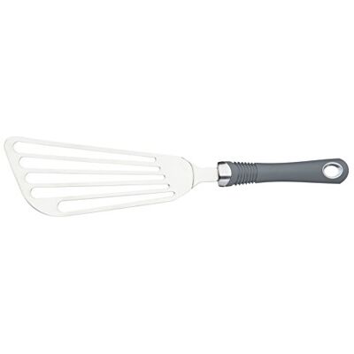 KitchenCraft Professional Stekspade, Slitsad, Mjukt Handtag, Rostfritt Stål, 31,5 cm, Silver/Grå, KCSGFS KitchenCraft Professional Stekspade, Slitsad, Mjukt Handtag, Rostfritt Stål, 31,5 cm, Silver/Grå, KCSGFS