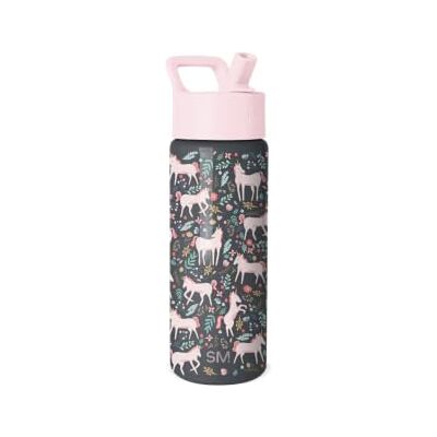 Simple Modern vattenflaska för barn med sugrör Isolerat rostfritt stål återanvändbar glas för skola, flickor, pojkar Summit Collection 530 ml Enhörningsfält Simple Modern vattenflaska för barn med sugrör Isolerat rostfritt stål återanvändbar glas för skola, flickor, pojkar Summit Collection 530 ml Enhörningsfält