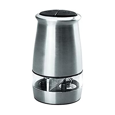 LACOR Dual Pepper-Salt elektrisk kvarn, rostfritt stål, silver, 30 x 7 x 18 cm LACOR Dual Pepper-Salt elektrisk kvarn, rostfritt stål, silver, 30 x 7 x 18 cm