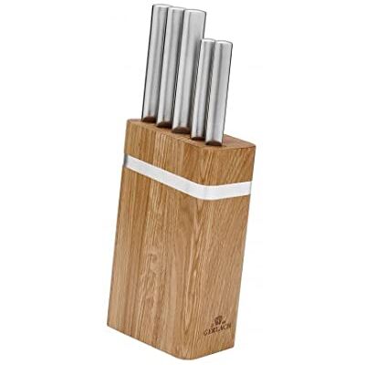 Gerlach Ambiente knivblock köksknivset 5-delat knivset i rostfritt stål ekträ köksknivar i blocket kockkniv brödkniv grönsakskniv köksredskap kökstillbehör Gerlach Ambiente knivblock köksknivset 5-delat knivset i rostfritt stål ekträ köksknivar i blocket kockkniv brödkniv grönsakskniv köksredskap kökstillbehör