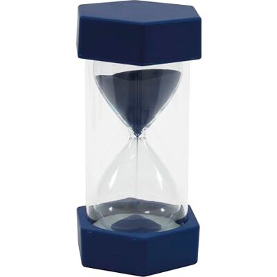 TimeTEX sandklocka, 12 cm hög, 6,5 cm diameter, 15 minuter, X-stor, blå TimeTEX sandklocka, 12 cm hög, 6,5 cm diameter, 15 minuter, X-stor, blå