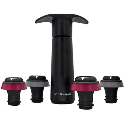 VB VIN BOUQUET Vin Bouquet FIC 1307 manuell klickvakuumpump med 4 korkar ljudindikator vintillbehör bevara vin VB VIN BOUQUET Vin Bouquet FIC 1307 manuell klickvakuumpump med 4 korkar ljudindikator vintillbehör bevara vin