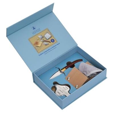 LAGUIOLE Heritage ostronknivset 4-delat set med rosenträhandtag & citronpressare LAGUIOLE Heritage ostronknivset 4-delat set med rosenträhandtag & citronpressare