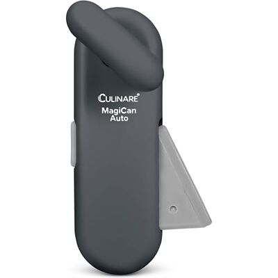 Culinare MagiCan automatisk burköppnare, grå, plast/rostfritt stål, en handmanövrerad manuell burköppnare med klämma Culinare MagiCan automatisk burköppnare, grå, plast/rostfritt stål, en handmanövrerad manuell burköppnare med klämma
