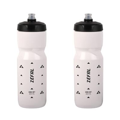 ZEFAL Pack Sense Soft 80 cykel- och VTT-behållare set med två mjuka och luktfria sportflaskor BPA-fri vattenbehållare silikonflaska vit, 2 x 800 ml ZEFAL Pack Sense Soft 80 cykel- och VTT-behållare set med två mjuka och luktfria sportflaskor BPA-fri vattenbehållare silikonflaska vit, 2 x 800 ml