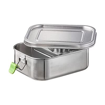 APS Högkvalitativ tålig matbox/lunchlåda i rostfritt stål 800 ml inklusive avdelare/läckagesäker matförvaringslåda/bentobox för barn, fritid och vuxna/liten lunchlåda APS Högkvalitativ tålig matbox/lunchlåda i rostfritt stål 800 ml inklusive avdelare/läckagesäker matförvaringslåda/bentobox för barn, fritid och vuxna/liten lunchlåda