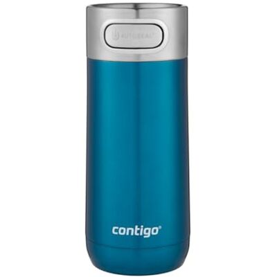Contigo Luxe Autoseal termosmugg i rostfritt stål, resemugg, vakuumflaska, läckagesäker, kaffemugg to go, diskmaskinssäker, isolerad mugg med Easy-Clean-lock BPA-fri, Biscay Bay, 360 ml Contigo Luxe Autoseal termosmugg i rostfritt stål, resemugg, vakuumflaska, läckagesäker, kaffemugg to go, diskmaskinssäker, isolerad mugg med Easy-Clean-lock BPA-fri, Biscay Bay, 360 ml