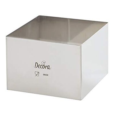Decora 0063786 Stainl. Steel Square Shape 18 X 18 X H 6 Cm Decora 0063786 Stainl. Steel Square Shape 18 X 18 X H 6 Cm