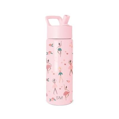 Simple Modern vattenflaska för barn med sugrör Isolerat rostfritt stål återanvändbar tumlare för skola, flickor, pojkar Summit Collection 530 ml Rosa ballerina Simple Modern vattenflaska för barn med sugrör Isolerat rostfritt stål återanvändbar tumlare för skola, flickor, pojkar Summit Collection 530 ml Rosa ballerina