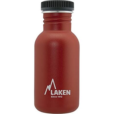 LAKEN stainless simbi bhodhoro ine dema tambo plug uye 500ml yakakura muromo, tsvuku LAKEN stainless simbi bhodhoro ine dema tambo plug uye 500ml yakakura muromo, tsvuku