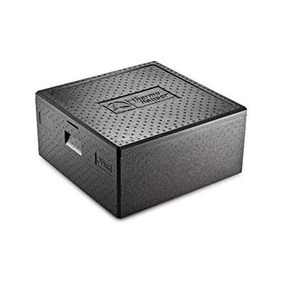 Thermohauser EPP-termolåda, pizza maxi med lock – 64,5 liter – 59,5 x 59,5 x 28,5 cm – svart – extra stort användbart område Thermohauser EPP-termolåda, pizza maxi med lock – 64,5 liter – 59,5 x 59,5 x 28,5 cm – svart – extra stort användbart område