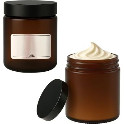 Mikken Brun Glasburkssats - 180 ml för krämer, salvor, kryddor Mikken Brun Glasburkssats - 180 ml för krämer, salvor, kryddor