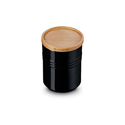 Le Creuset Stengods medelstor förvaringsburk med trälock, stengods, 540 ml, 10 cm, Black Onyx, 91044401140099 Le Creuset Stengods medelstor förvaringsburk med trälock, stengods, 540 ml, 10 cm, Black Onyx, 91044401140099