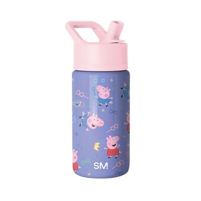 Simple Modern Peppa Pig barn vattenflaska med sugrörslock Återanvändbar isolerad kopp i rostfritt stål för skolan Summit Collection 4 oz, greta gris bubblor Simple Modern Peppa Pig barn vattenflaska med sugrörslock Återanvändbar isolerad kopp i rostfritt stål för skolan Summit Collection 4 oz, greta gris bubblor