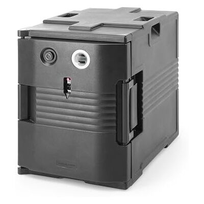 HENDI Professionell termisk behållare med värmefunktion, Amerbox, elektrisk isotermisk låda för varm och kall mat, GN 1/1, upp till 68 °C, 220 V, 477 x 680 x (H)620 mm, HDPE HENDI Professionell termisk behållare med värmefunktion, Amerbox, elektrisk isotermisk låda för varm och kall mat, GN 1/1, upp till 68 °C, 220 V, 477 x 680 x (H)620 mm, HDPE