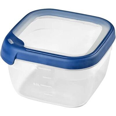 Curver Kvadratisk matlåda med flera användningsområden, 1,2 L, tillverkad av 100% återvunnen polypropen, 15 x 15 x 9,3 cm, lämplig för mikrovågsugn, diskmaskin, frys, blå, för kök Curver Kvadratisk matlåda med flera användningsområden, 1,2 L, tillverkad av 100% återvunnen polypropen, 15 x 15 x 9,3 cm, lämplig för mikrovågsugn, diskmaskin, frys, blå, för kök
